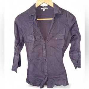James Perse Lavender Button Up Shirt size 1